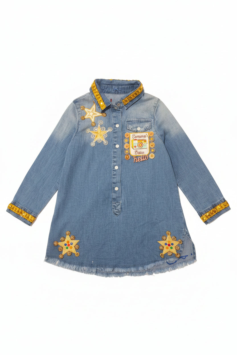 Beautiful Denim Dress for girls ages 2-4