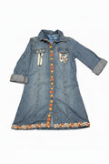 Cute Girl Jeans decorated Dress ages 7-9
