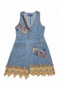 Beautiful medium denim Dress ages 8-9