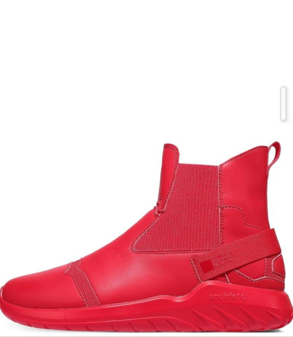 Soulfeng Sneaker Red faux leather