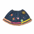 Beautiful Denim Skirt for baby Girls Hand Decorated age 3-4