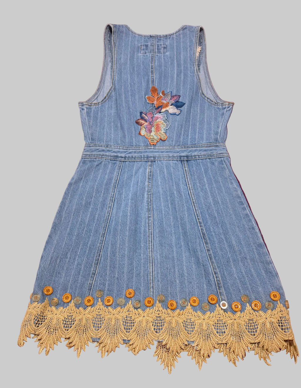 Beautiful medium denim Dress ages 8-9